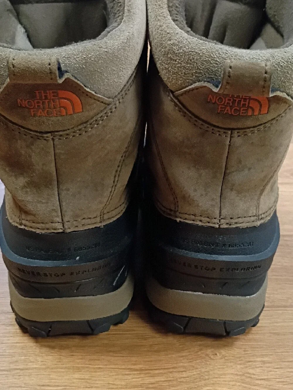 The North Face Olive Green Brown Waterproof Hiking Boots